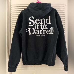 LALA KENT ‘send it to Darrell’ hoodie in black